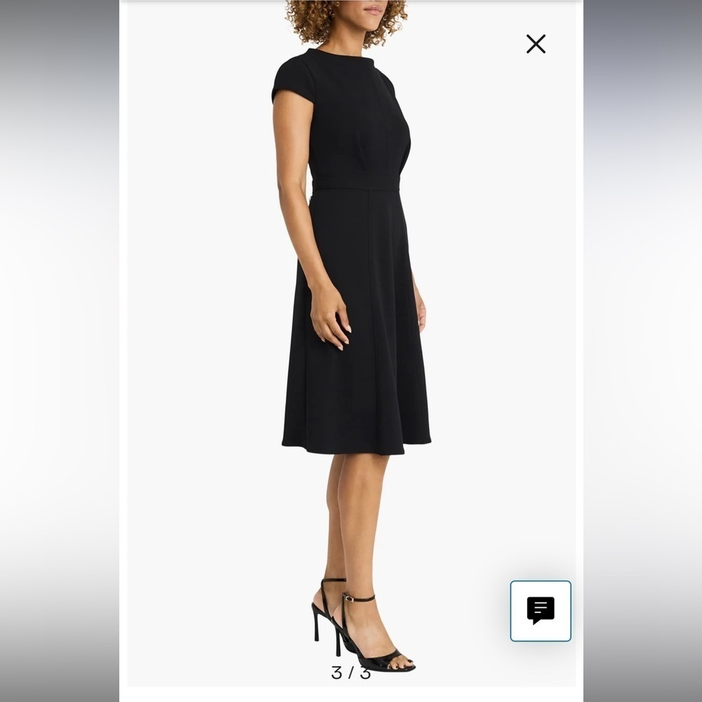 Maggy London Black Fit & Flare Dress Size 12 NWT Nordstrom 198$